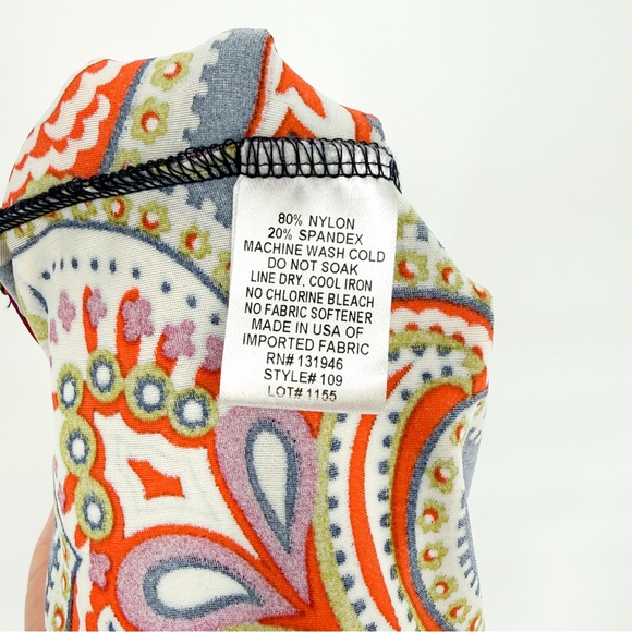 Jude Connally Nancy Sheath Dress Retro Mod Abstract Paisley Small - Picture 10 of 11